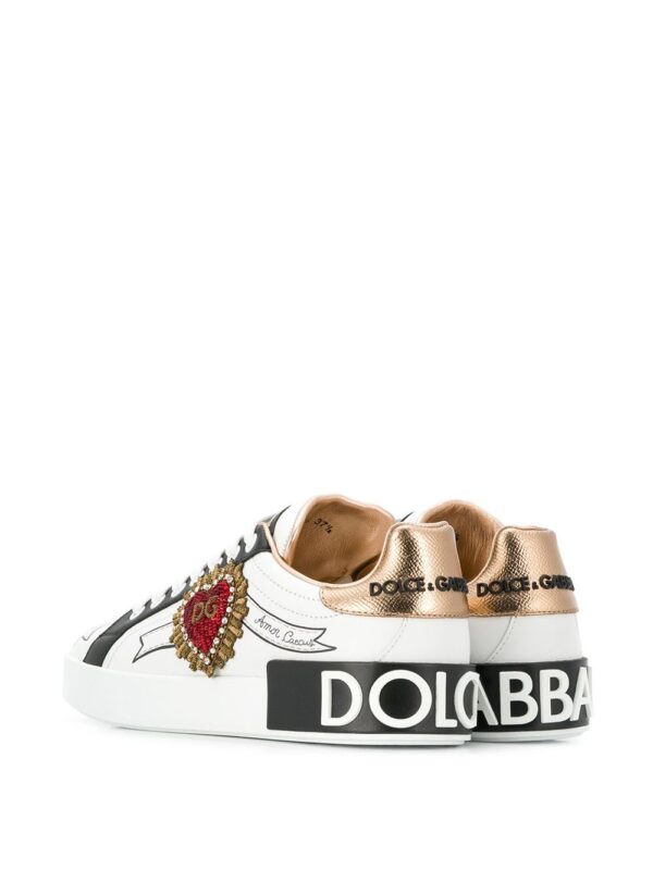 Dolce & Gabbana Portofino embroidered sneakers - Image 3