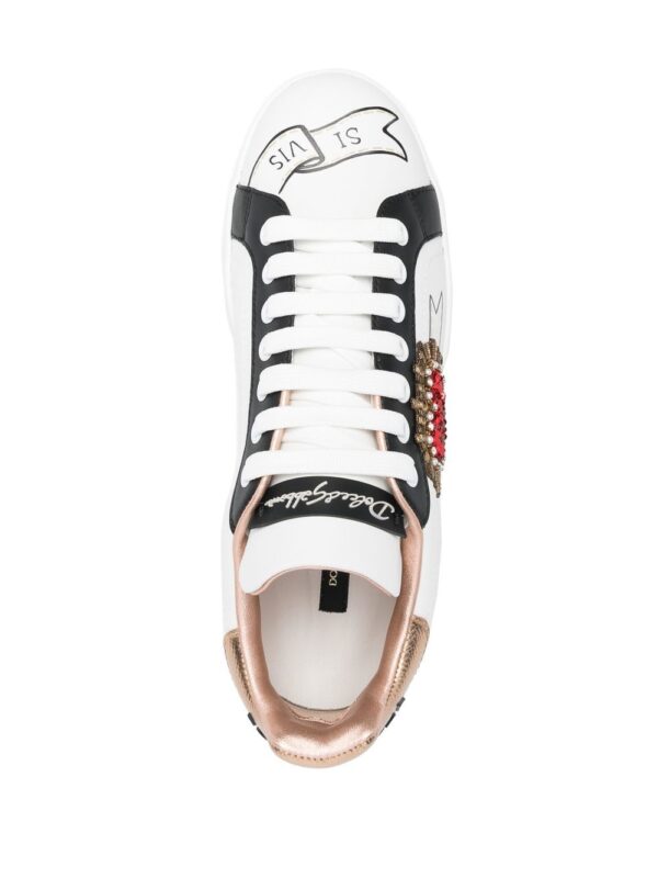Dolce & Gabbana Portofino embroidered sneakers - Image 4