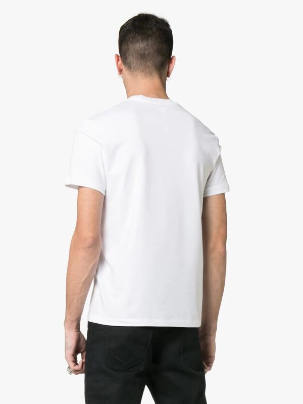Dolce & Gabbana  logo flag embroidered cotton t shirt - Image 4