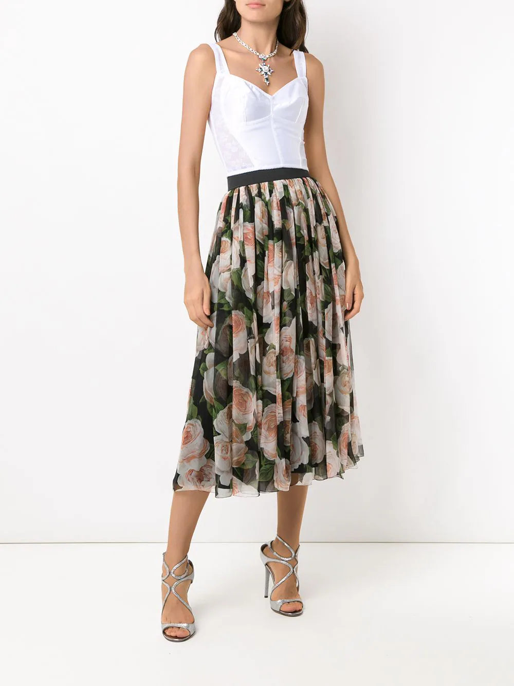 Dolce & Gabbana cropped lace panel top - Image 2