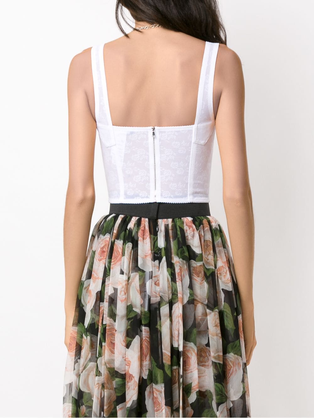Dolce & Gabbana lace-trim corset top - Image 4