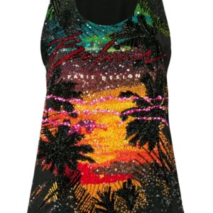 Balmain sequin embellished tank top