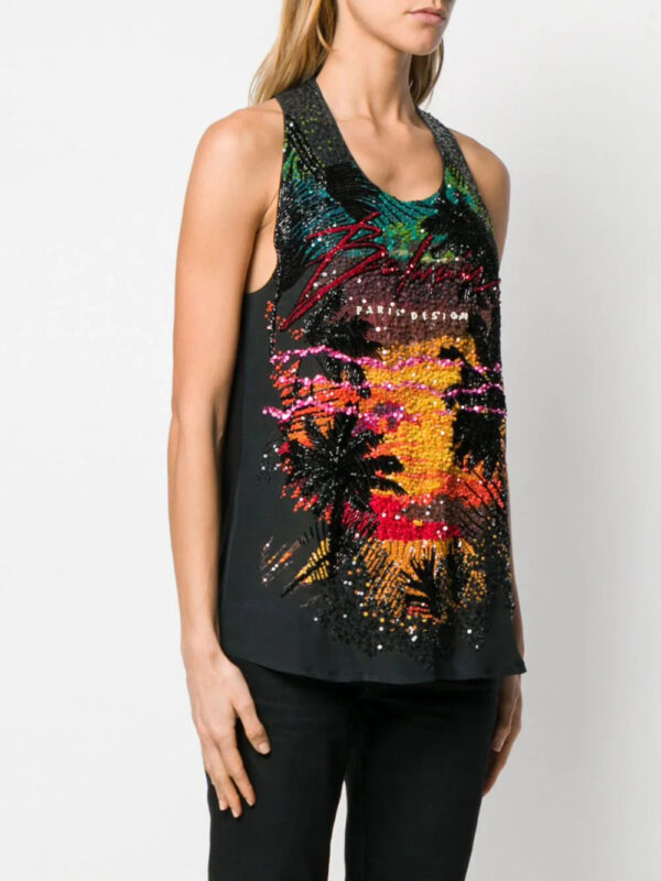 Balmain  sequin embellished tank top - Image 3
