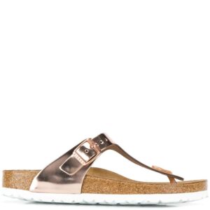 Birkenstock metallic thong strap sandals