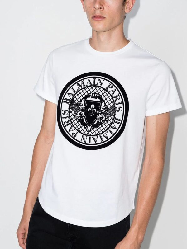 Balmain Coin logo print T-shirt - Image 2