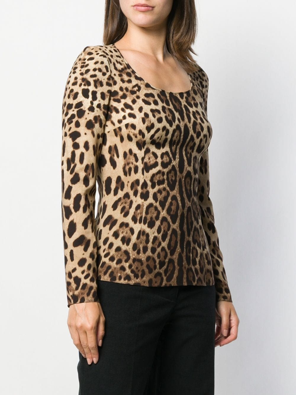 Dolce & Gabbana leopard-print long-sleeve T-shirt - Image 3