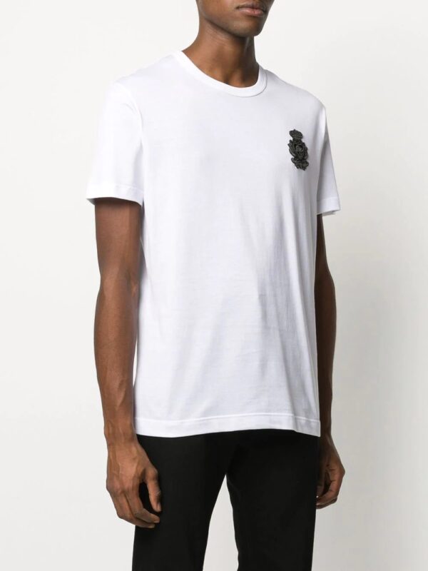 Dolce & Gabbana  crest logo-patch T-shirt - Image 3