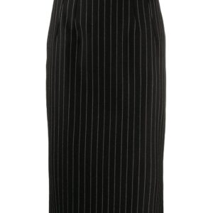 Dolce & Gabbana  pinstriped fitted midi skirt.
