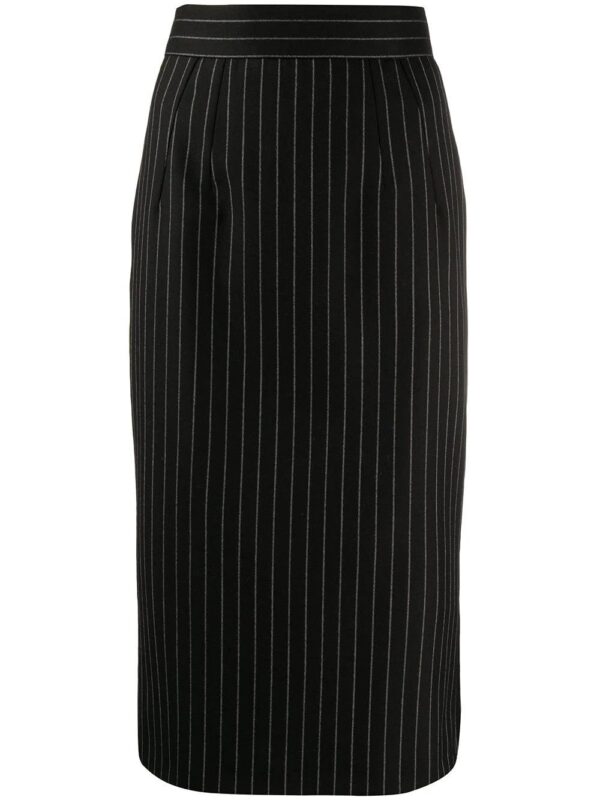 Dolce & Gabbana  pinstriped fitted midi skirt.