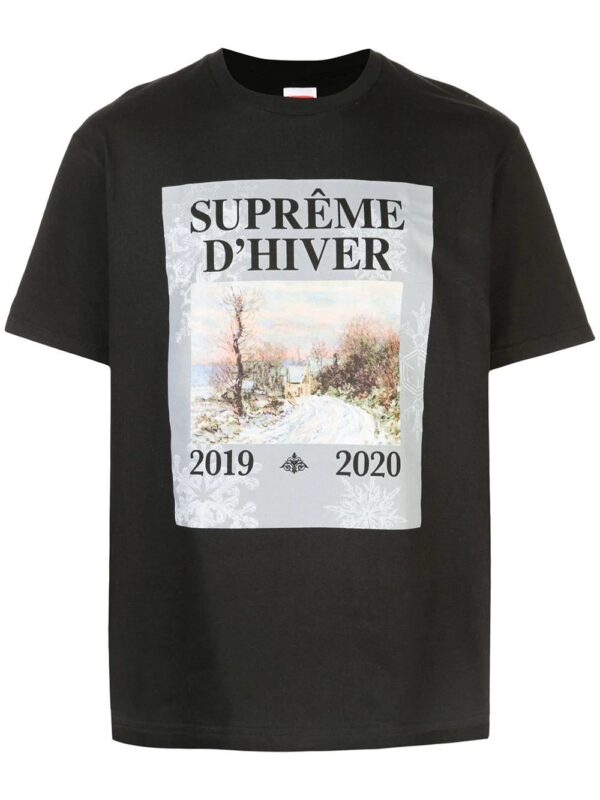 Supreme  D'Hiver print T-shirt
