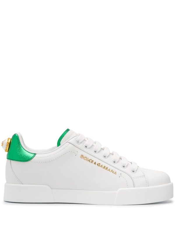 Dolce & Gabbana Portofino logo-tag leather sneakers