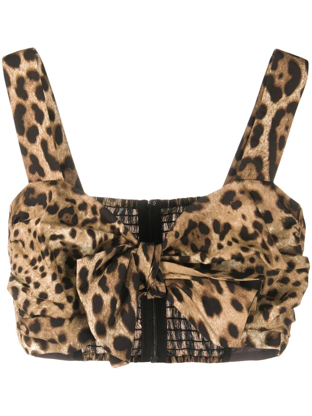 Dolce & Gabbana leopard print crop top