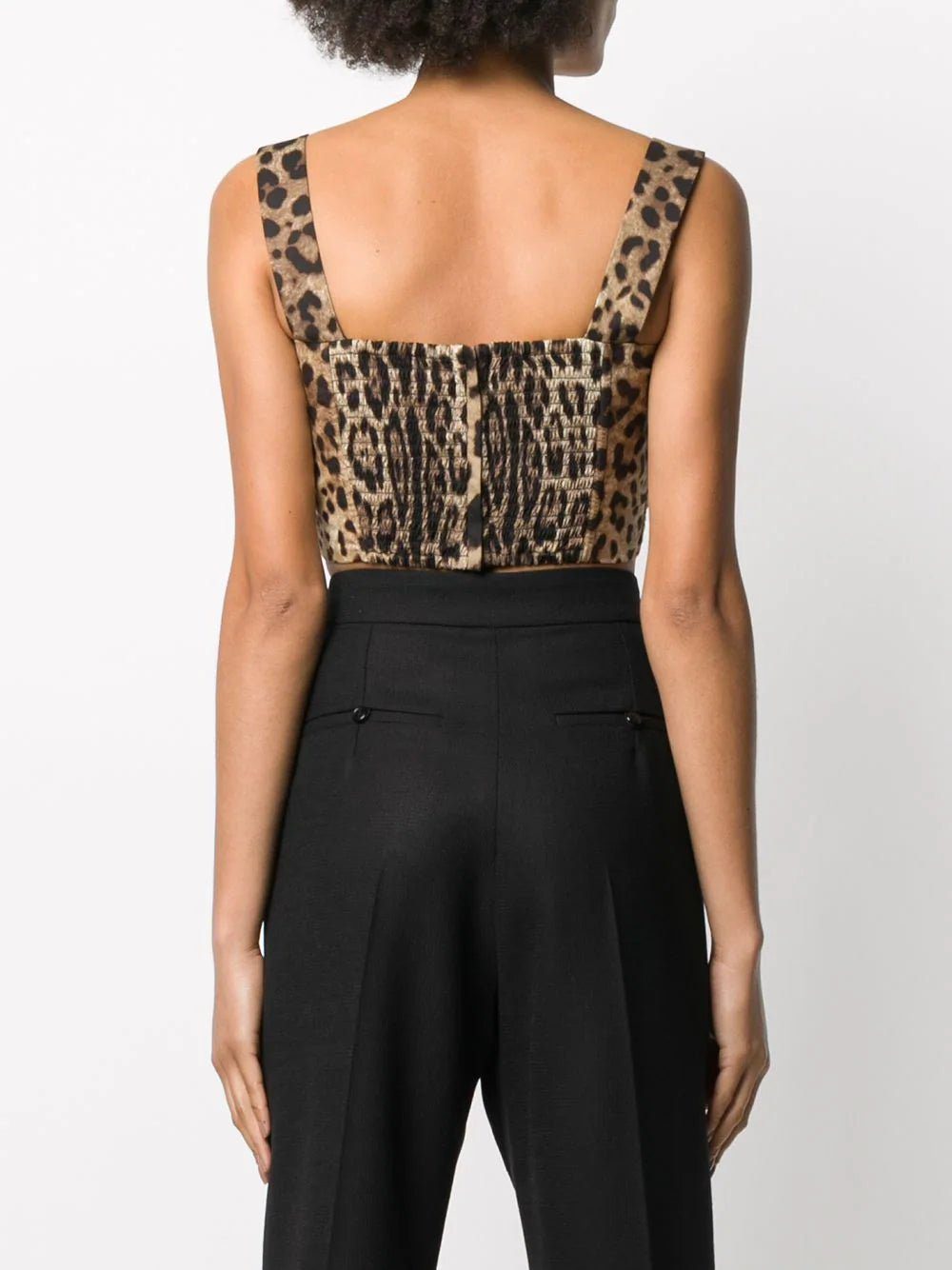 Dolce & Gabbana leopard print crop top - Image 4