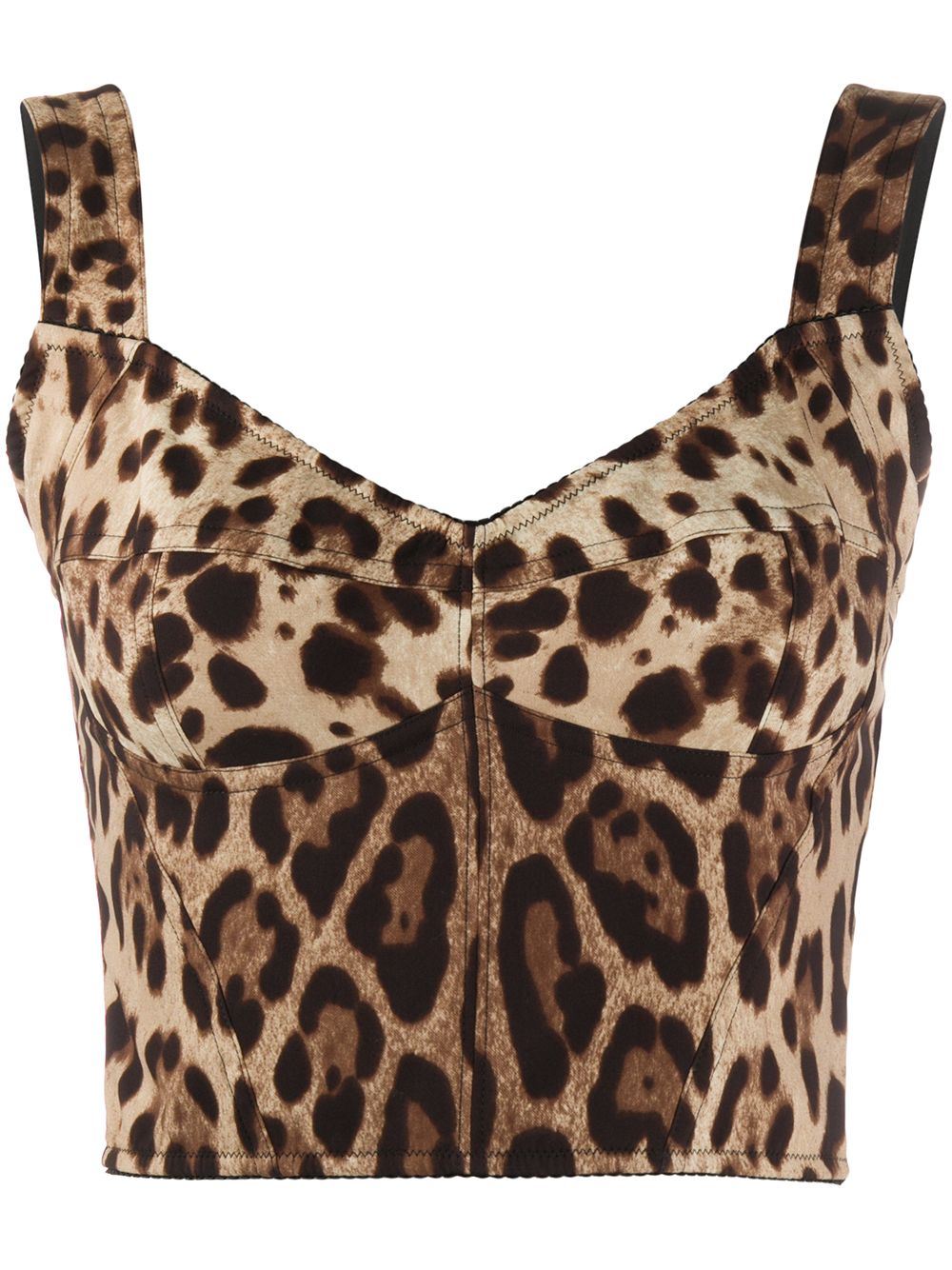 Dolce & Gabbana leopard-print bustier top
