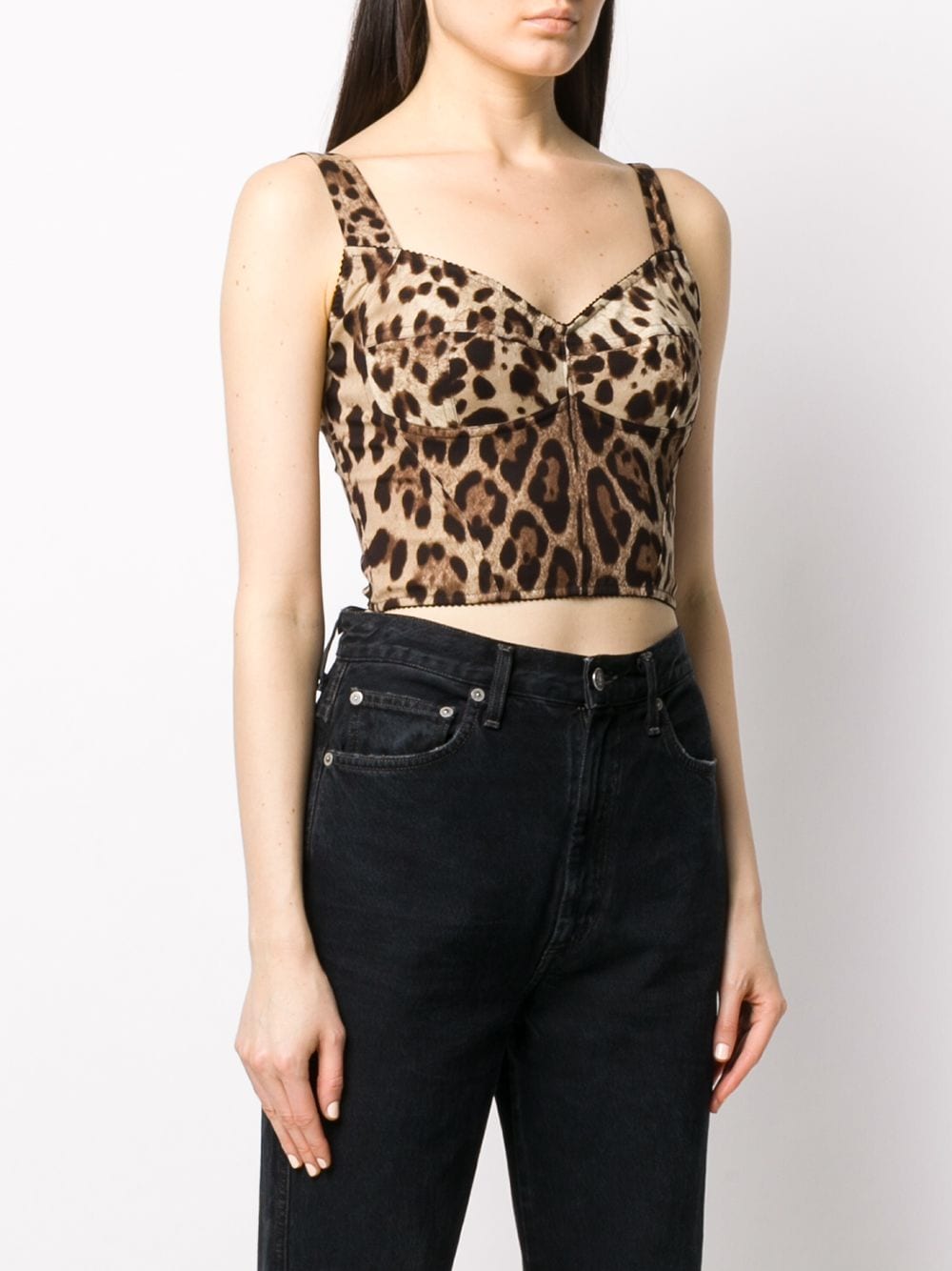 Dolce & Gabbana leopard-print bustier top - Image 3