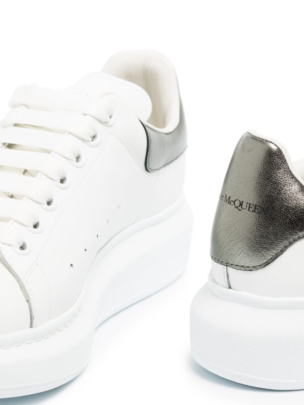 Alexander McQueen Oversized metallic leather sneakers - Image 2