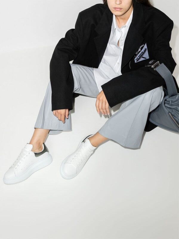 Alexander McQueen Oversized metallic leather sneakers - Image 3