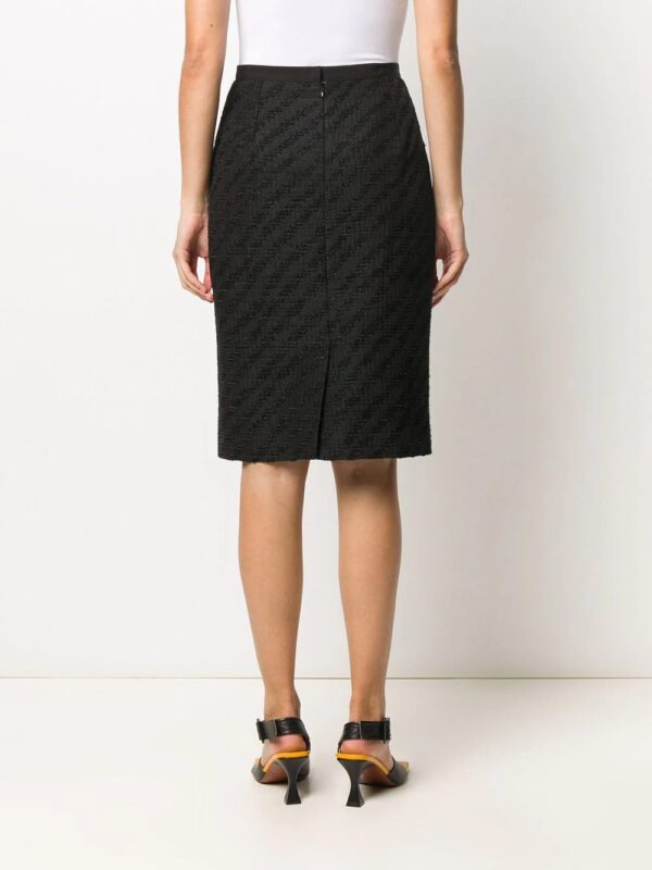 Dolce & Gabbana  diagonal pattern pencil skirt - Image 4