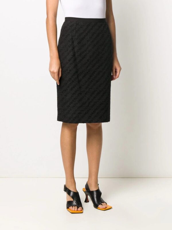 Dolce & Gabbana  diagonal pattern pencil skirt - Image 3