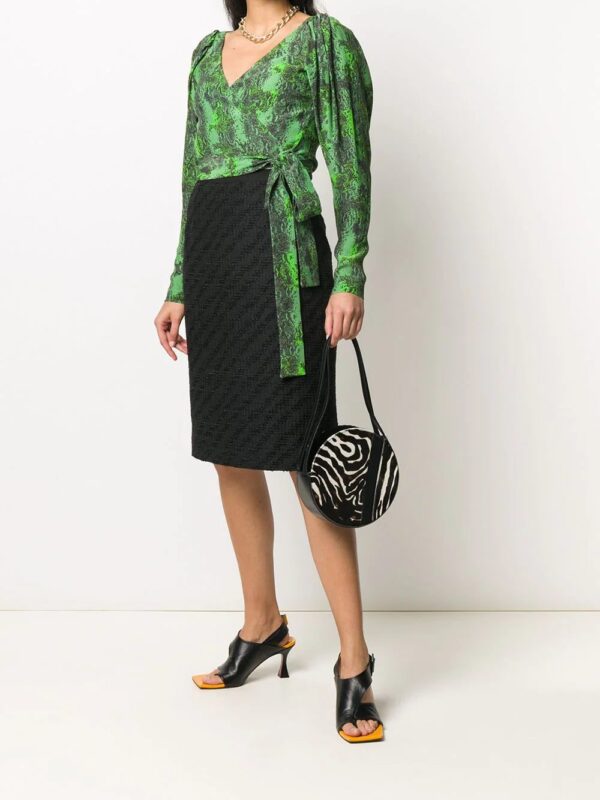 Dolce & Gabbana  diagonal pattern pencil skirt - Image 2