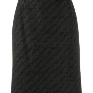 Dolce & Gabbana  diagonal pattern pencil skirt