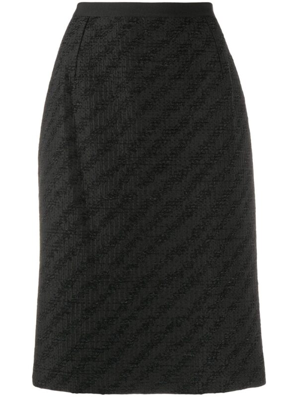 Dolce & Gabbana  diagonal pattern pencil skirt