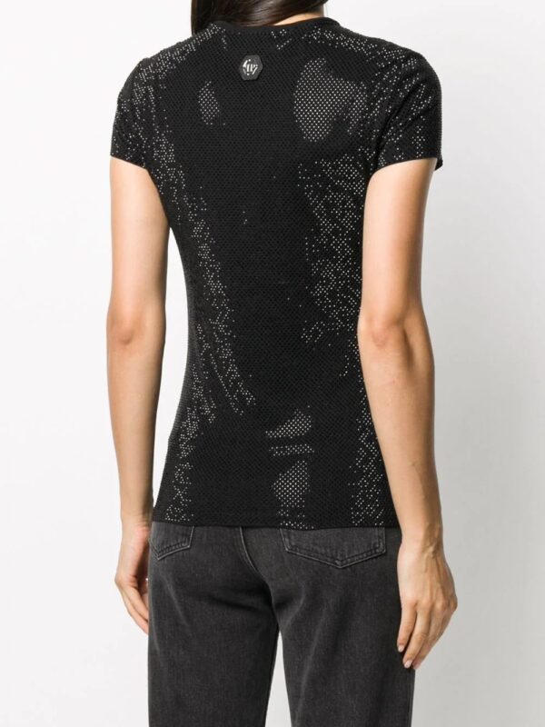 Philipp Plein  Crystal Plein embroidered T-Shirt - Image 4