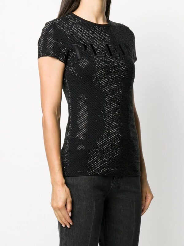 Philipp Plein  Crystal Plein embroidered T-Shirt - Image 3