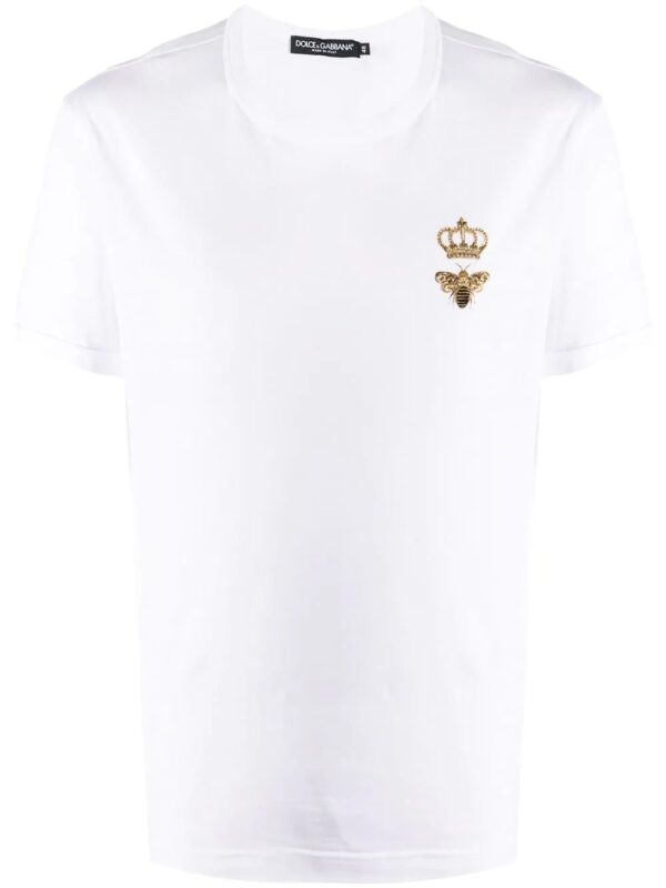 Dolce & Gabbana  bee crown embroidered T-shirt