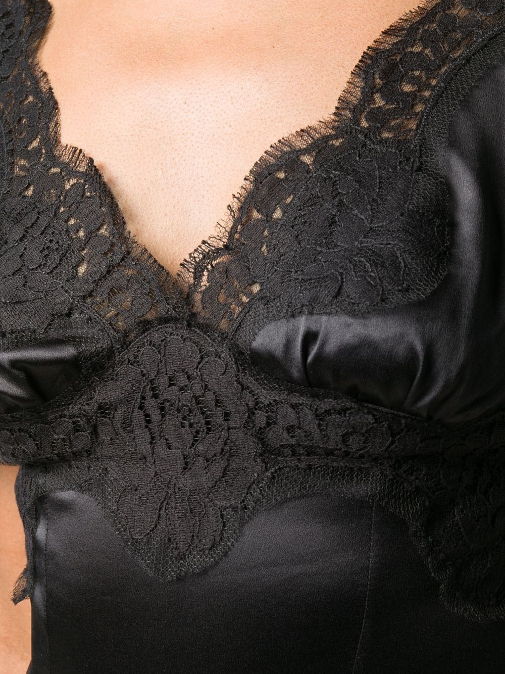 Dolce & Gabbana lace-trim satin top - Image 5