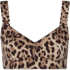 Dolce & Gabbana leopard-print bustier top