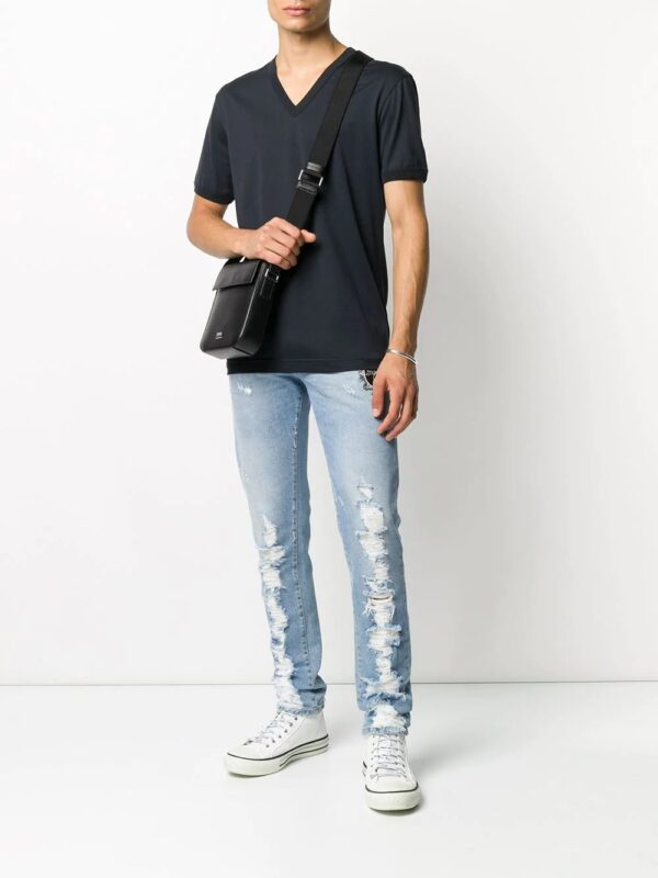 Dolce & Gabbana  logo label V-neck T-shirt - Image 2