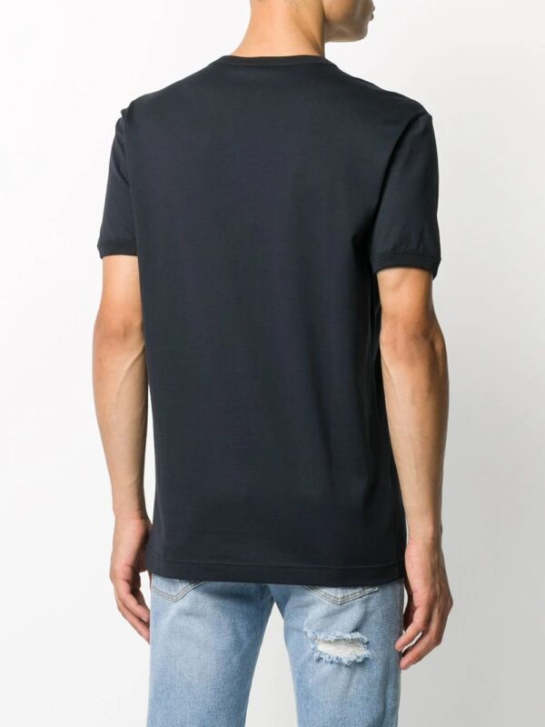Dolce & Gabbana  logo label V-neck T-shirt - Image 4