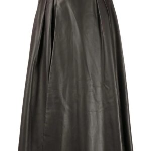 Dolce & Gabbana  pleat-detail leather skirt