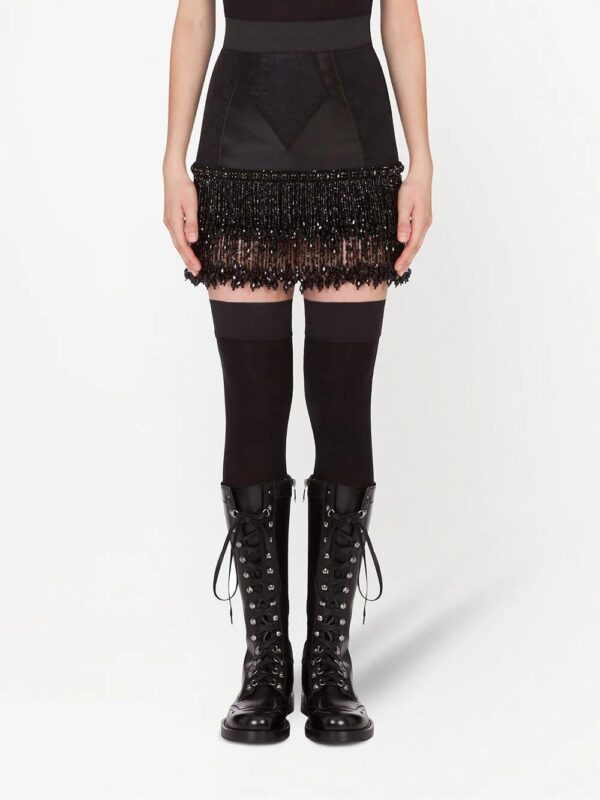 Dolce & Gabbana  beaded jacquard mini skirt - Image 3