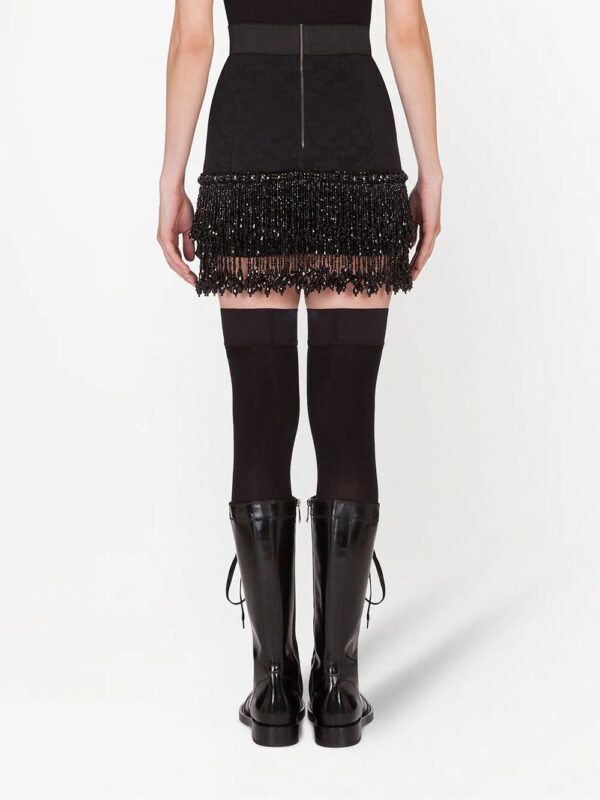 Dolce & Gabbana  beaded jacquard mini skirt - Image 4