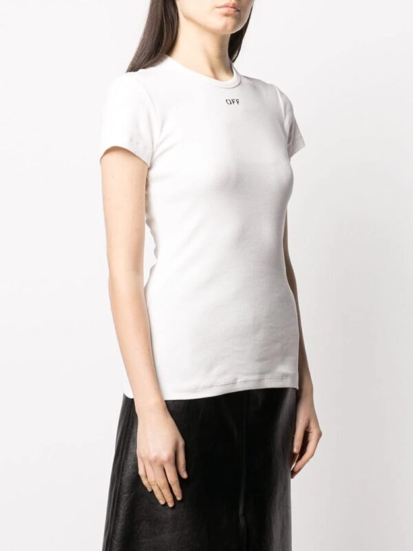Off-White  basic ribbed T-shirt - Image 3