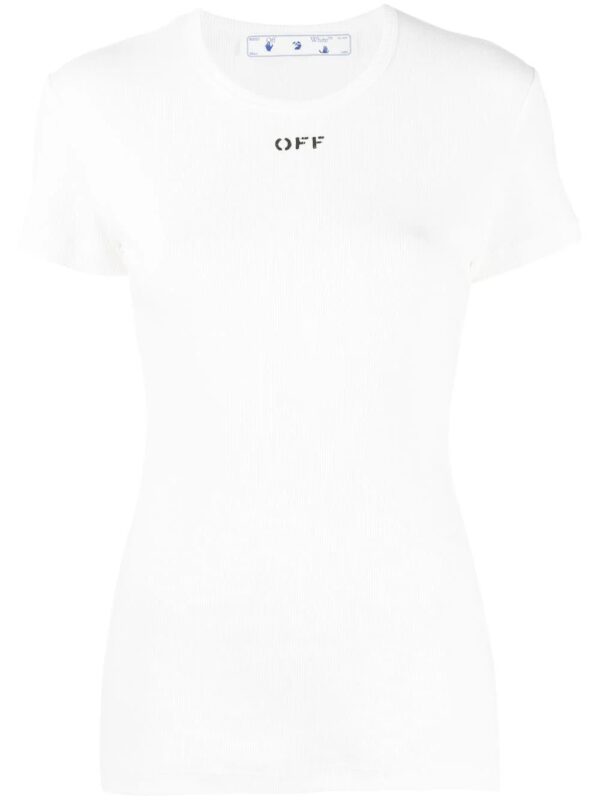 Off-White  basic ribbed T-shirt