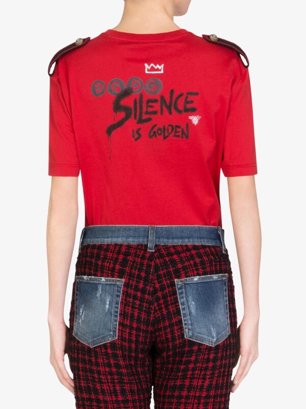 Dolce & Gabbana  epaulette jersey T-shirt - Image 4