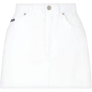 Dolce & Gabbana  logo-appliqué denim miniskirt