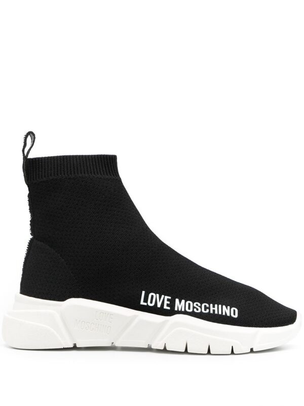 Love Moschino logo print slip-on sneakers