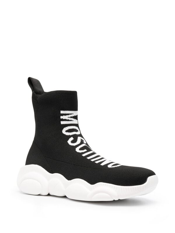 Moschino logo-print sock sneakers - Image 2