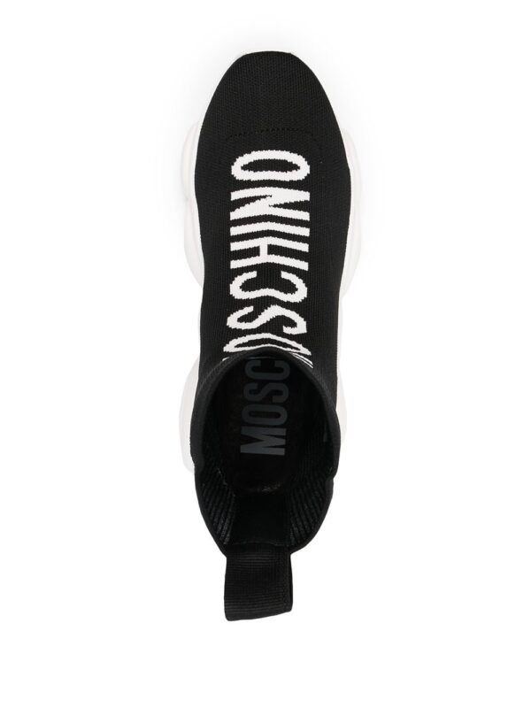 Moschino logo-print sock sneakers - Image 4