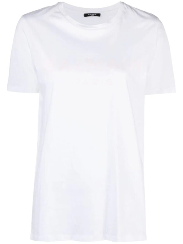 Balmain  flocked logo T-shirt