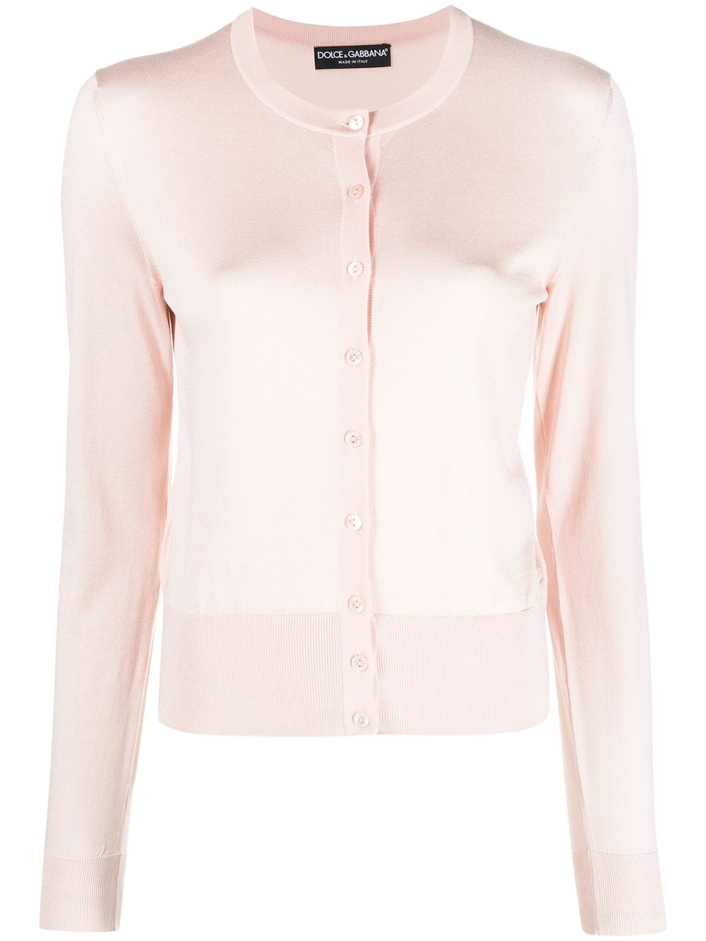 Dolce & Gabbana round-neck silk cardigan