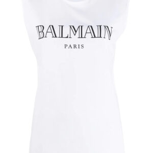 Balmain  logo print tank top