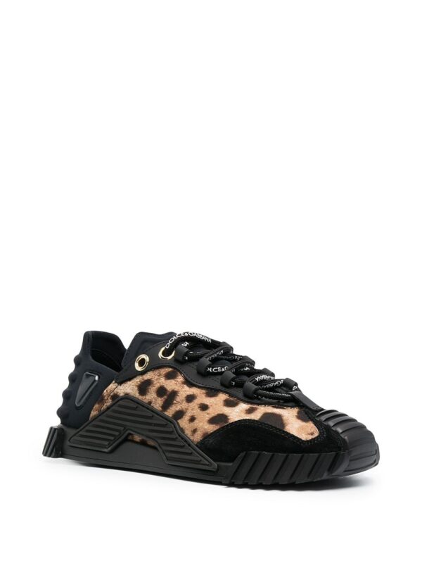 Dolce & Gabbana leopard panel low-top sneakers - Image 2