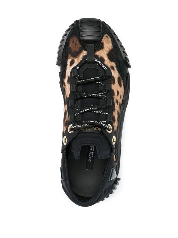 Dolce & Gabbana leopard panel low-top sneakers - Image 4
