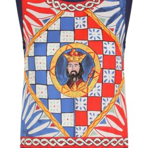 Dolce & Gabbana Carretto-print silk vest