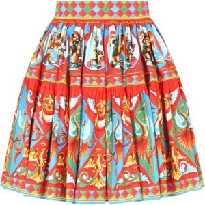 Dolce & Gabbana  graphic-print flared skirt
